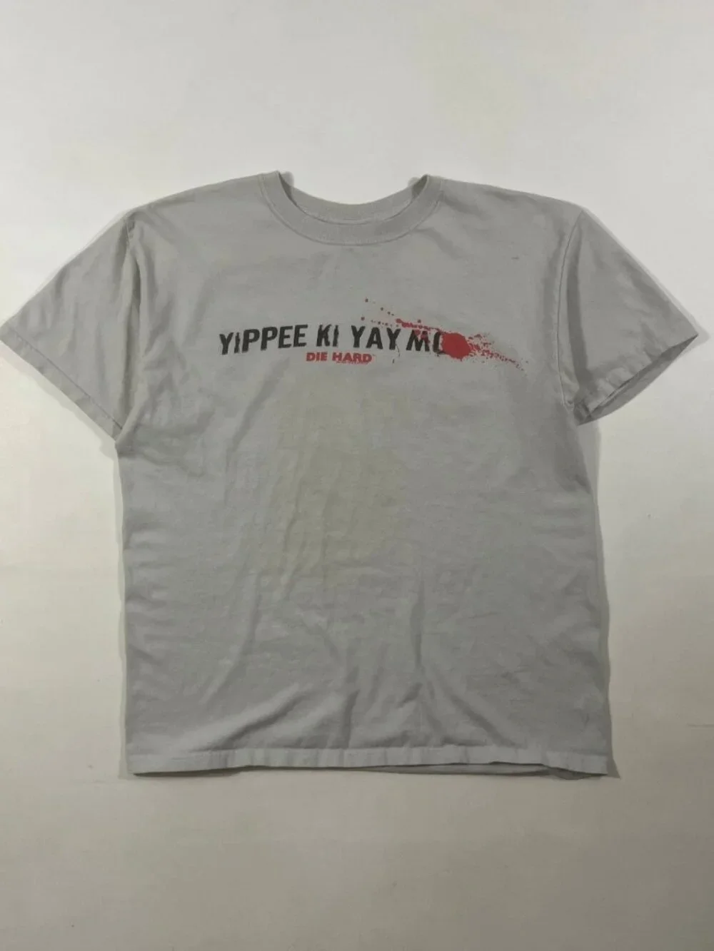 Vintage Die Hard Yippee Ki Yay Movie Promo Tee Gray Front Back Print L